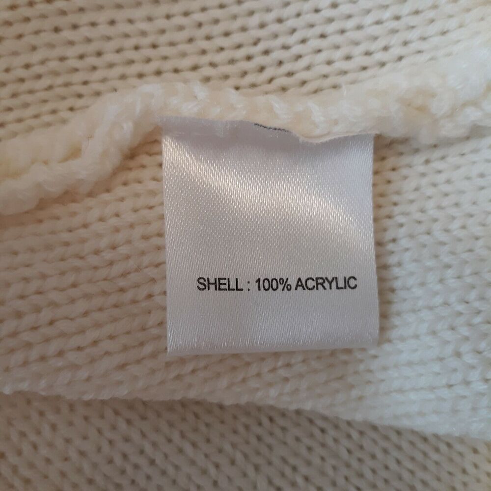 Men's Ivory Long Sleeve Henley Style Pullover Sweater Size XL Lightweight - Picture 6 of 7